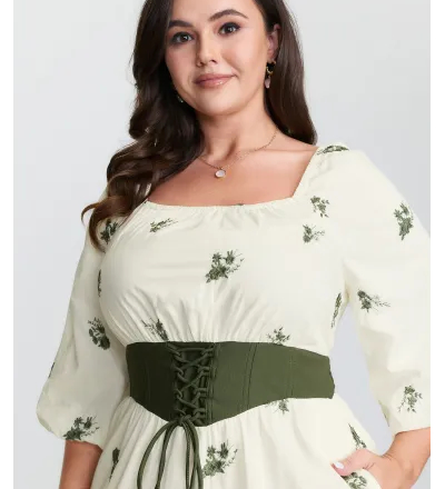 2-in-1 Embroidered Tulle Maxi Dress