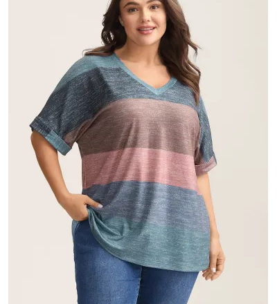 Multi-Color Summer Stripes T-Shirt