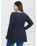 Supersoft Ruffled Hem Knit Top