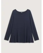 Supersoft Ruffled Hem Knit Top