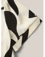 Abstract Print Knotted Blouse