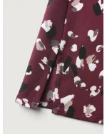 Leopard Print Stretchy Cuff Sleeve Blouse