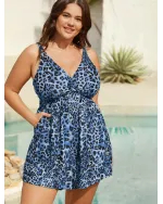 Leopard Print Slim-Fit One-Piece Swimsuit