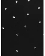 Rhinestone Ruffle Sleeve Mesh Patchwork Dress