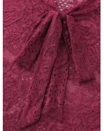 Lace Two-Piece Knotted Midi Dress