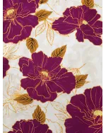 Large Floral Print Pockets Midi Dress